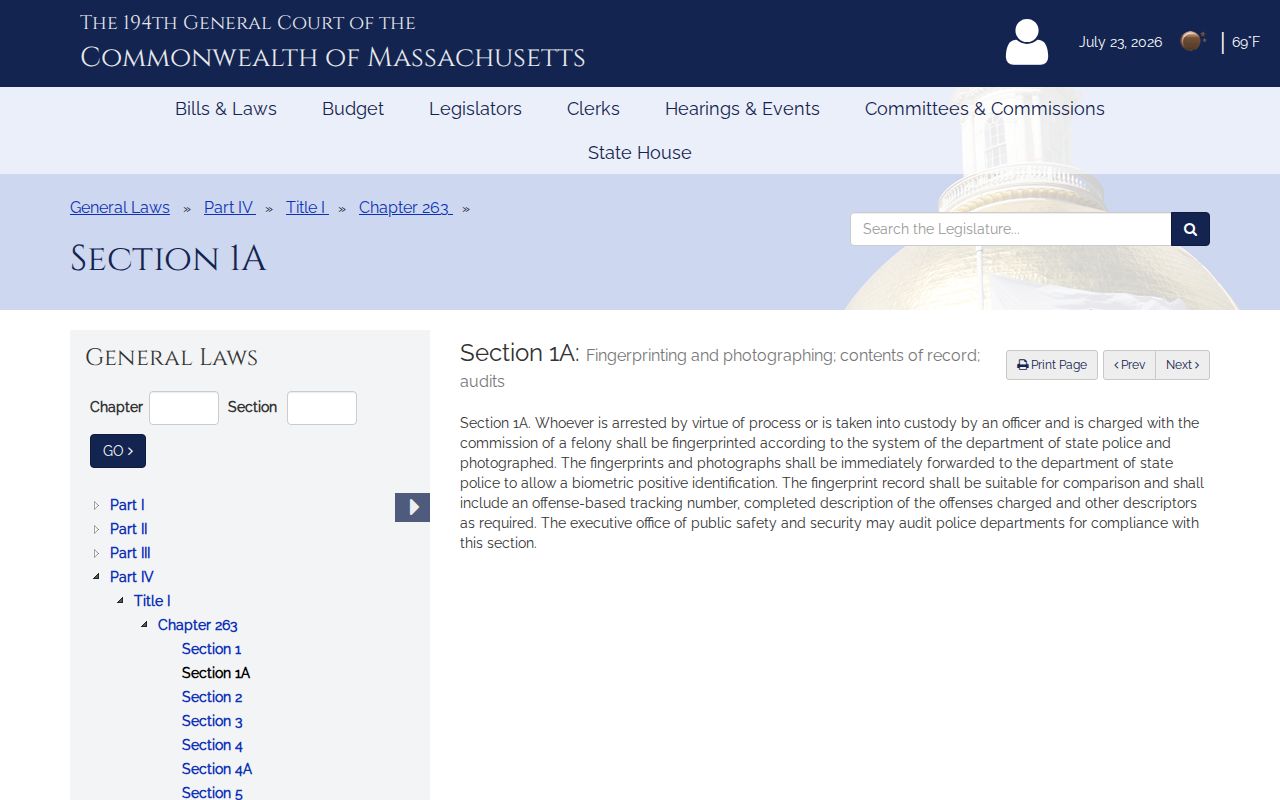 Essex County released mugshot Massachusetts felony arrest photography statute